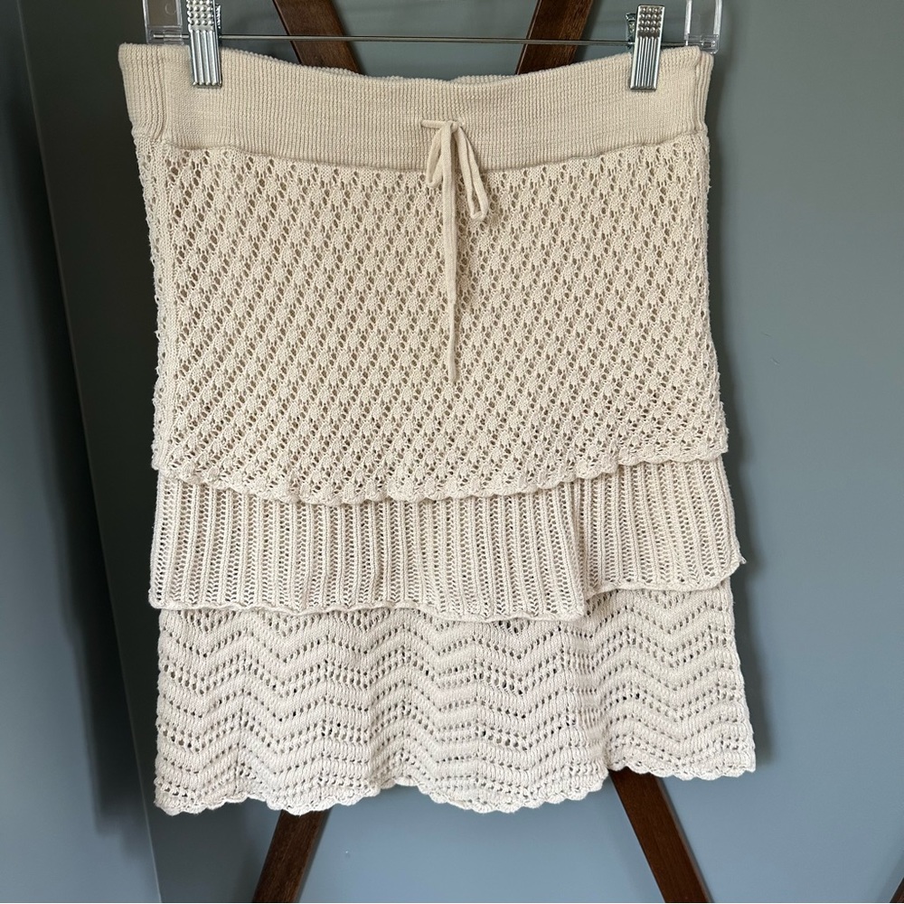 Athleta Knit Crochet Skirt